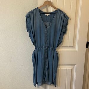 Cloth & Stone Denim Blue Top